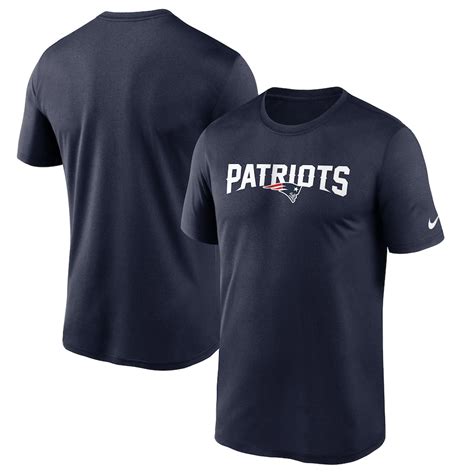 Men's Nike Navy New England Patriots Fan Gear Legend Wordmark Performance T-Shirt