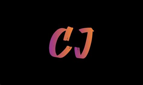 Initial Letter CJ Logo. CJ Brush Stock Letter Logo design Free vector ...