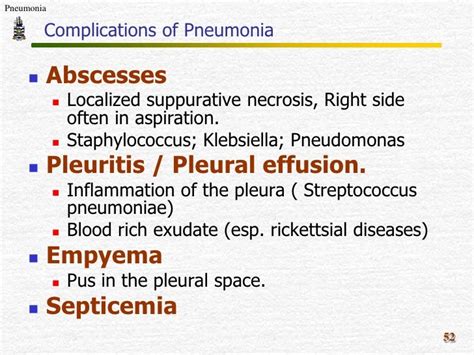 Pathology of Pneumonia