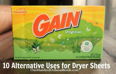 10 Alternative Uses for Dryer Sheets - One Hundred Dollars a Month