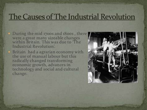 The causes of the industrial revolution