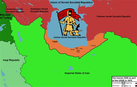 The Iranian Soviet Socialist Republic as part of the USSR in 1970 : r ...