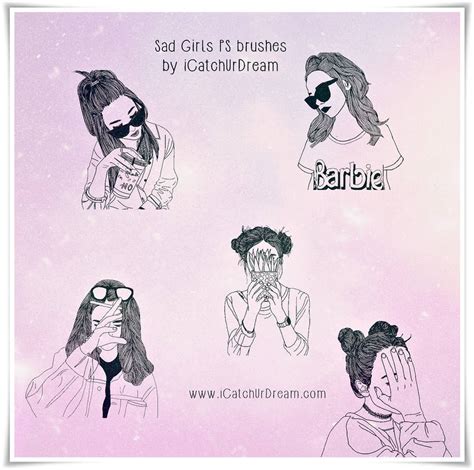 Sad Girls PS brushes set by iCatchUrDream on DeviantArt