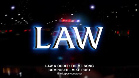 Law & Order Theme Song - Composer: Mike Post - YouTube