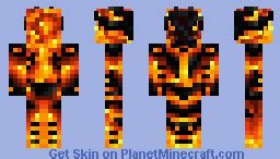 Fire Elemental Minecraft Skin