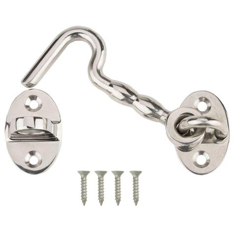 Everbilt 3 in. Stainless Steel Hook and Eye-20337 - The Home Depot