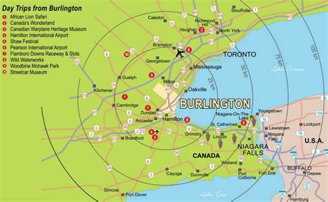 Burlington Area Tourist Map - Ontheworldmap.com