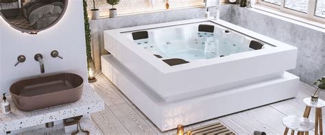 Cube Ergo hot tub, outdoor or indoor jacuzzi for 5 people - Aquavia Spa