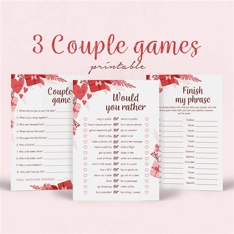 Couple Games Printable Date Night Games Anniversary Games for - Etsy