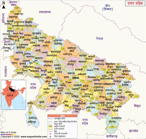 Map Of India Uttar Pradesh Maps Of The World - Bank2home.com