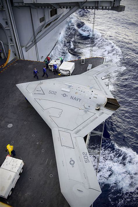 US Navy's X-47B is First Drone Designed to Take Off from an Aircraft ...