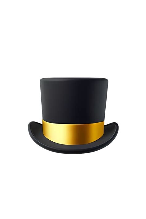 Elegant Black Top Hat Emoji