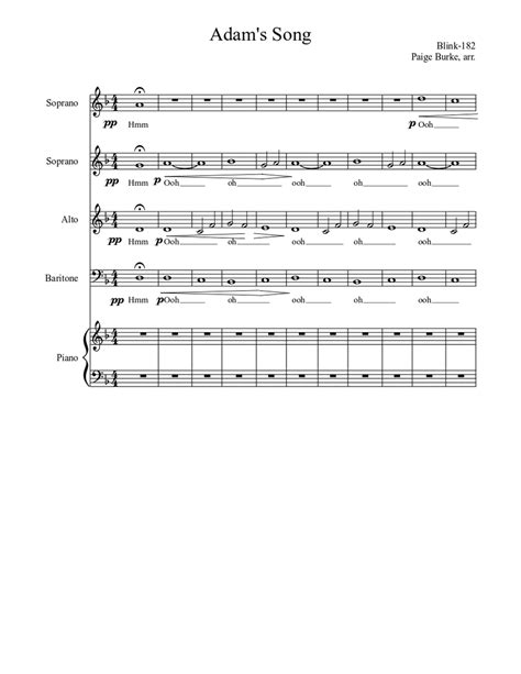 Adam's Song Sheet music | Download free in PDF or MIDI | Musescore.com