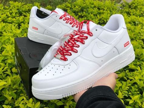 Supreme x Nike Air Force 1 Low White For Sale CU9225-100 | Fuerza aerea, Nike air force, Air jordans