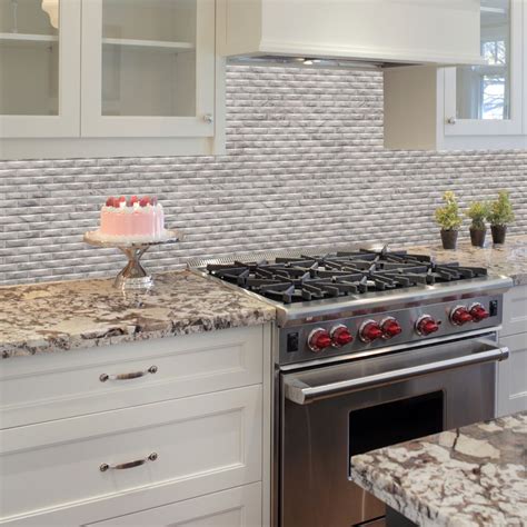 Carrara White 1x2 3D Polished Marble Mosaic Tile - Backsplash Tile USA