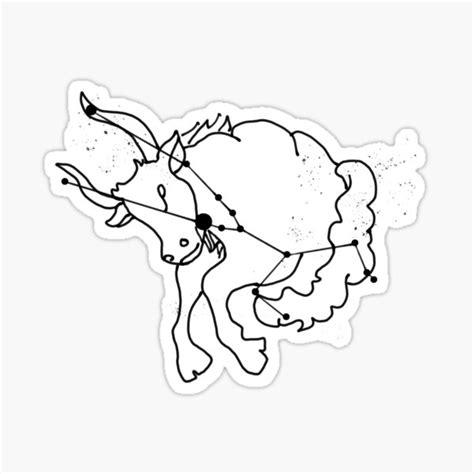 "taurus constellation & drawing" Sticker by bella-anne | Redbubble