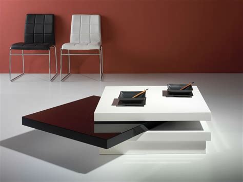 Mesa de centro moderna lacado 393-Diana Blanco/negro | Muebles Valencia