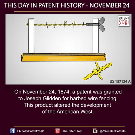 This Day in Patent History - On November 24, 1874, a patent was granted ...