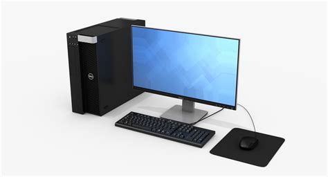 Dell workstation monitor 3D model - TurboSquid 1156138