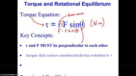 Torque and Rotational Equilibrium - YouTube