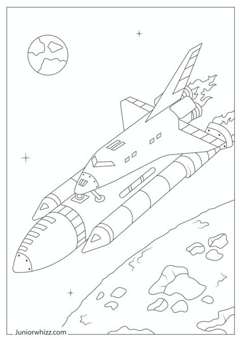 Spaceship Coloring Pages With Book (11 Printable PDFs)