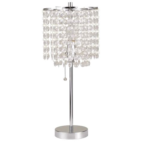 Claremont Table Lamp with Crystals in Chrome | NFM | Chandelier table lamp, Glam table lamps ...
