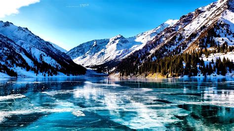 Snow Mountain Lake Wallpapers - Top Free Snow Mountain Lake Backgrounds - WallpaperAccess