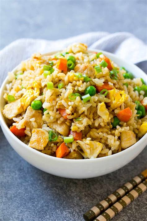 Jump to Recipe Print Recipe Chicken fried rice is a simple and light option for dinner that my ...