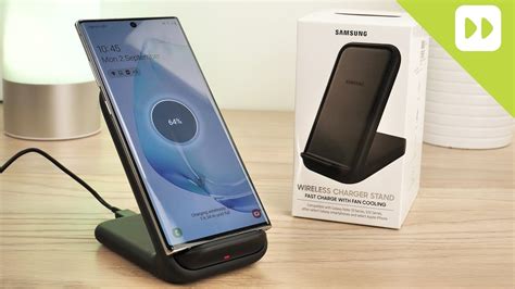 Official Samsung Fast Wireless Charger Stand EU Plug 15W - Black