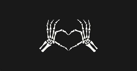 Skeleton Hands Heart Halloween - Skeleton - T-Shirt | TeePublic