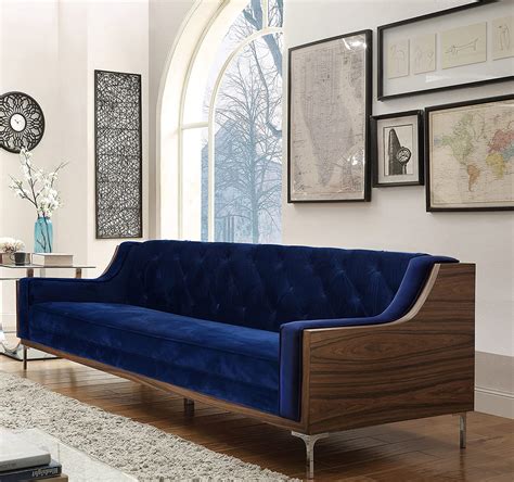 Blue Velvet Sofas With Creative Living Room Decor Ideas