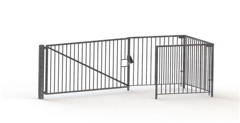 Kissing Gates : 3.6m Wide Self Closing Kissing Gate with Accessible Padlock