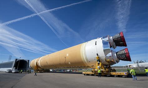 Boeing Rolls Out First Space Launch System Core Stage for De