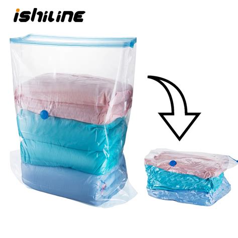 1pc Vacuum Bags for Clothes Extra Large Seal Compressed Travel Vacuum Bag Quilt Pillow Storage ...