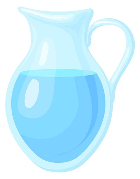 Premium Vector | Water jug glass pitcher clear fresh drink