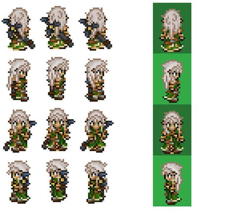 Create custom rpg maker 2000 character sprites and weapons by Yelumi