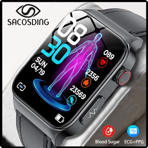 Blood Glucose Smart Watch Men Ecg Monitoring Blood Pressure Body ...