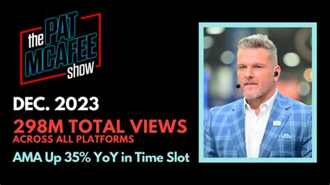 The Pat McAfee Show Sees Steady Growth in December Garnering 886,000 Average Viewers Per Episode ...