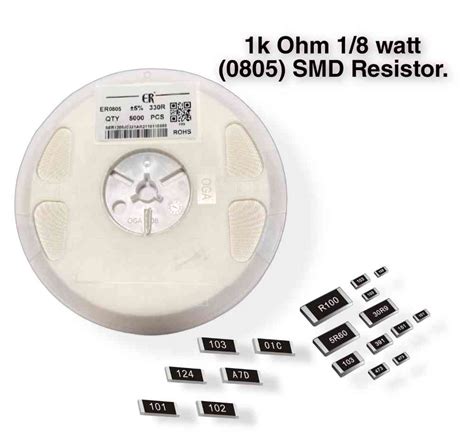 1K Ohm (1001) SMD Resistor 0805 - 50PCs