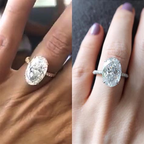 Finally a good close up of Hailey Baldwin’s engagement ring from Justin Bieber! Looking a whole ...