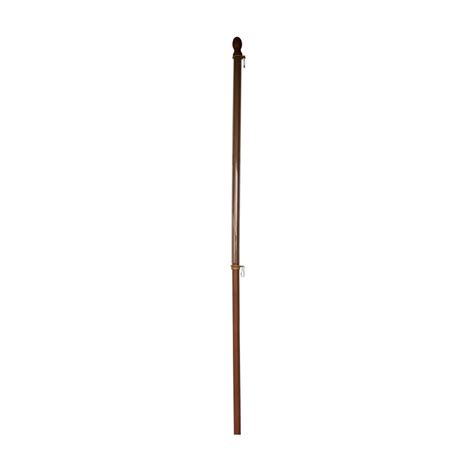 Rain or Shine 5-ft Brown Wood House Flag Pole at Lowes.com