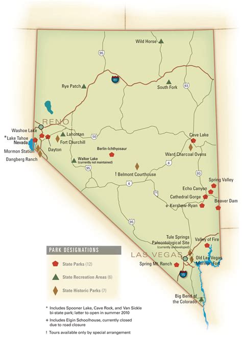 Nevada State Parks locator map. By Tony deRonnebeck | The need to go outdoors | Nevada state ...