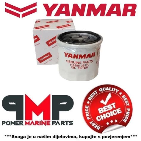 YANMAR OIL FILTER, 1GM; 2GM; 3GM; 3JH - 119305-35151 - 119305-35170