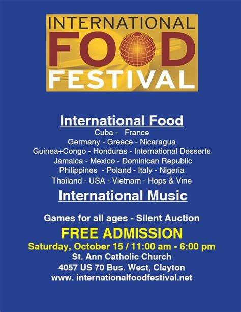 International Food Festival | Diocese of Raleigh