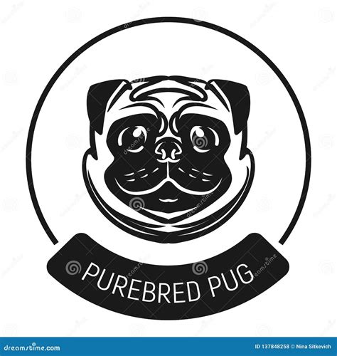 Purebred Pug Logo Icon, Simple Style Stock Vector - Illustration of logo, design: 137848258