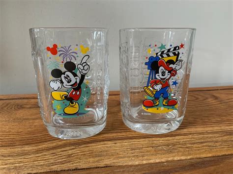 Vintage Walt Disney Glasses, Magic Kingdom and Disney Studio Mickey Mouse Glasses, Collectible ...