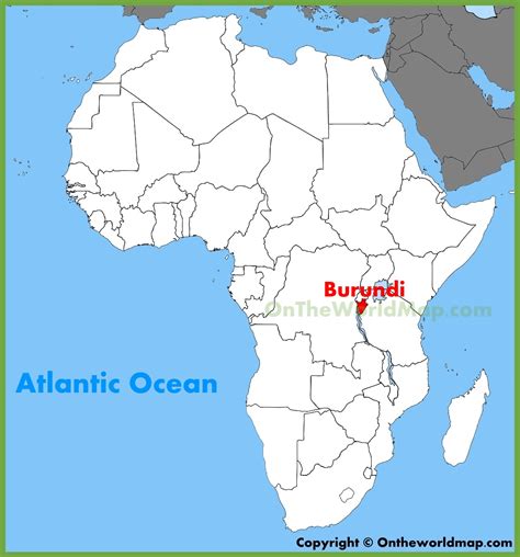 Burundi location on the Africa map - Ontheworldmap.com