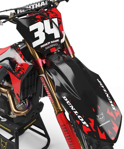 Honda SMASH Graphics Kit Black Red – OMXGraphics