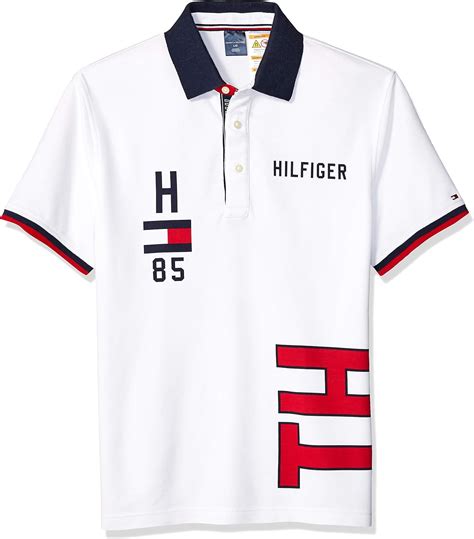 Tommy Hilfiger - Polo para hombre con botones magnéticos - Blanco - Large: Amazon.es: Ropa y ...