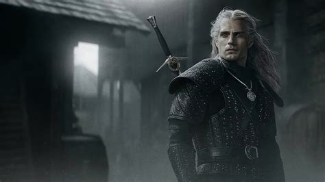 Image Henry Cavill armour Swords Geralt of Rivia Man The 2560x1440